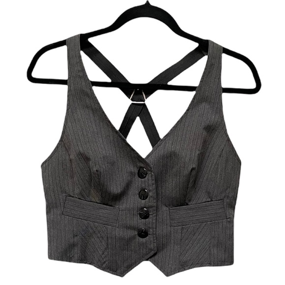 Heart Soul Jackets & Blazers - Heart Soul gray pinstripe vest